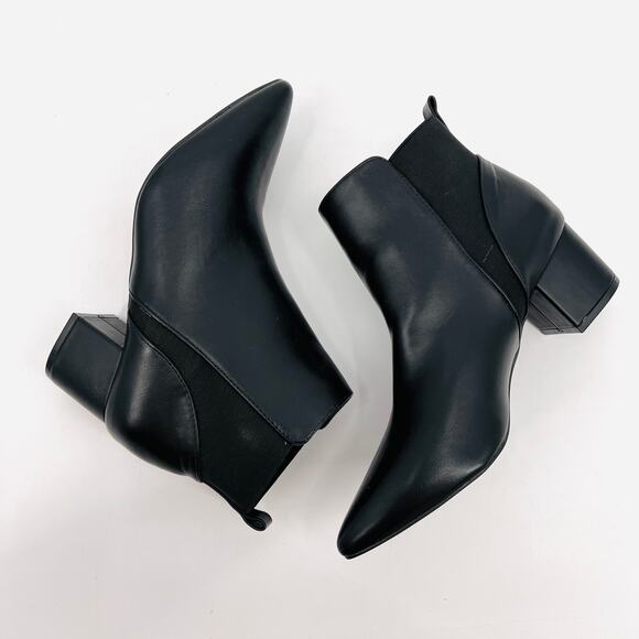 NWOB Lulus Chase Black Pointed Toe Booties Women's Size 8 - Picture 8 of 11